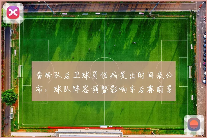 黄蜂队后卫球员伤病复出时间表公布，球队阵容调整影响季后赛前景